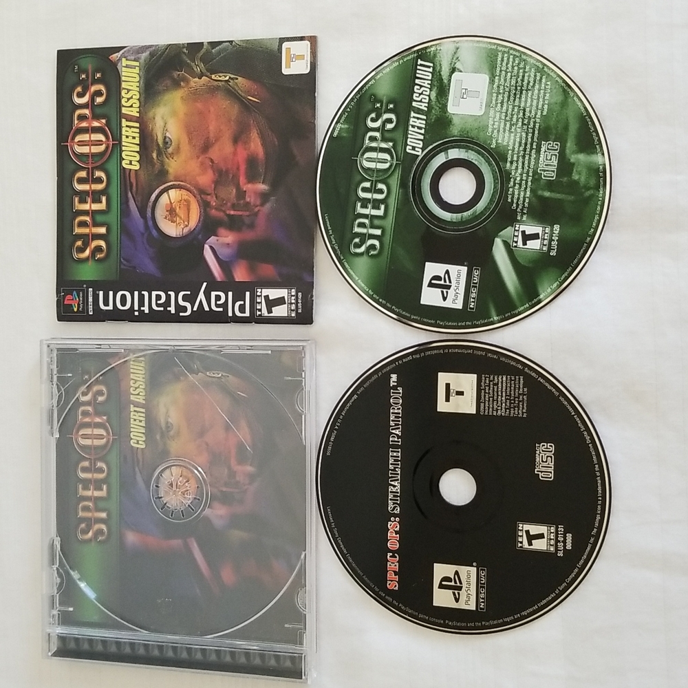 Spec Ops Covert Assault & Stealth Patrol PS1 Sony PlayStation Manual Game Case